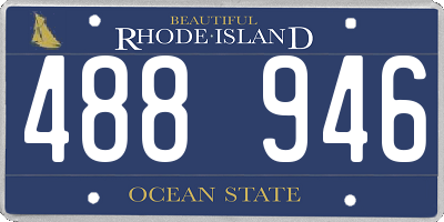 RI license plate 488946