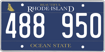 RI license plate 488950