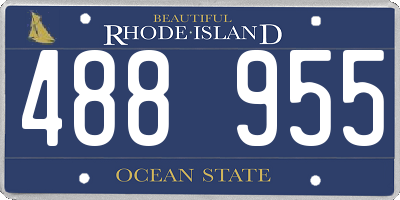 RI license plate 488955
