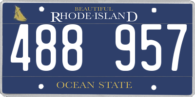 RI license plate 488957