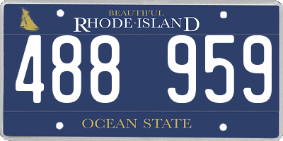 RI license plate 488959