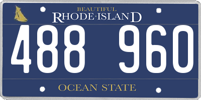 RI license plate 488960