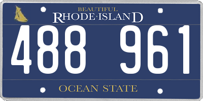 RI license plate 488961