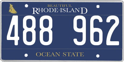 RI license plate 488962
