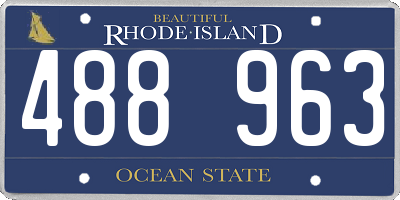 RI license plate 488963