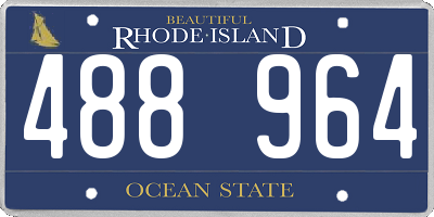 RI license plate 488964