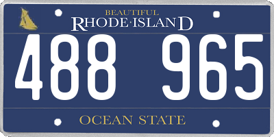 RI license plate 488965