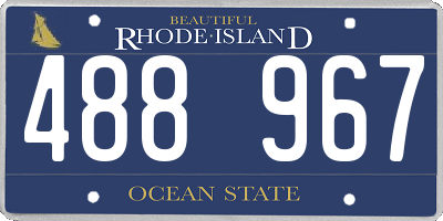 RI license plate 488967