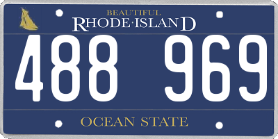 RI license plate 488969