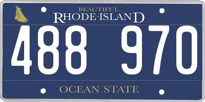 RI license plate 488970