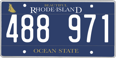 RI license plate 488971