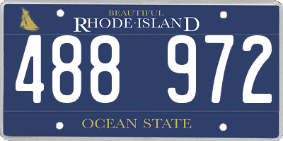 RI license plate 488972