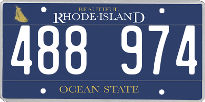 RI license plate 488974