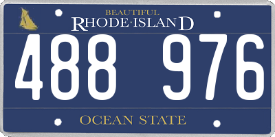 RI license plate 488976