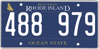 RI license plate 488979