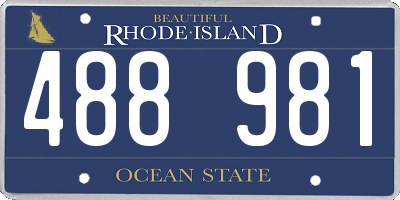 RI license plate 488981