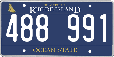 RI license plate 488991