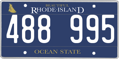 RI license plate 488995