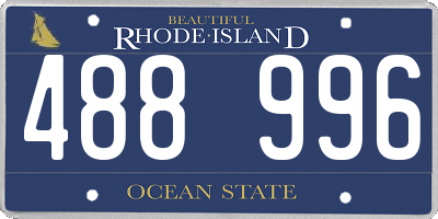 RI license plate 488996