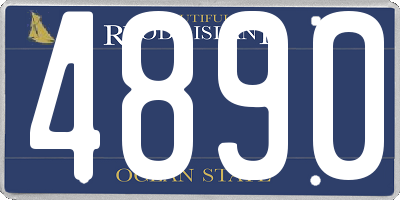 RI license plate 4890
