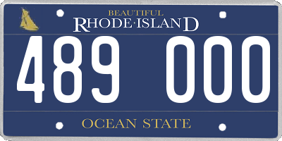 RI license plate 489000