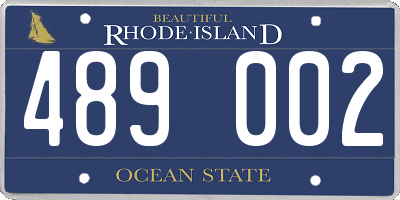 RI license plate 489002