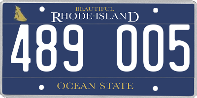 RI license plate 489005