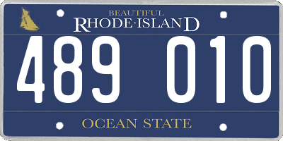RI license plate 489010