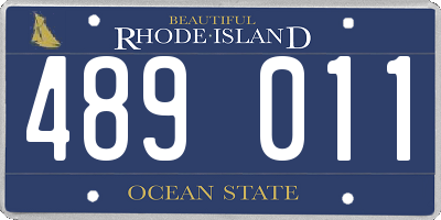RI license plate 489011
