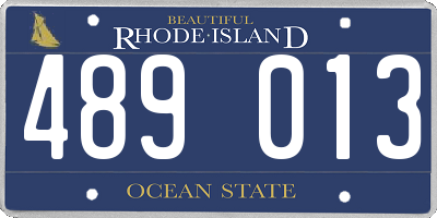 RI license plate 489013