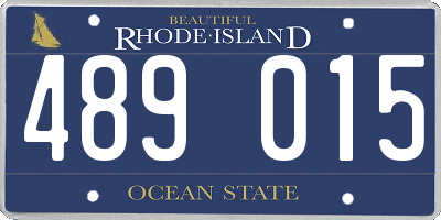 RI license plate 489015