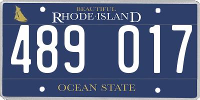 RI license plate 489017