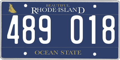 RI license plate 489018