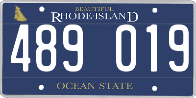 RI license plate 489019