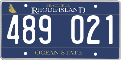 RI license plate 489021