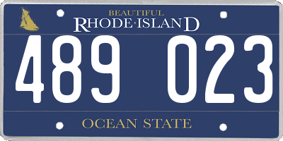 RI license plate 489023