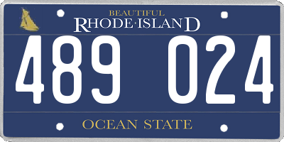 RI license plate 489024