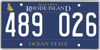 RI license plate 489026
