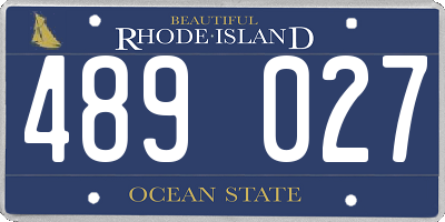 RI license plate 489027