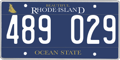 RI license plate 489029