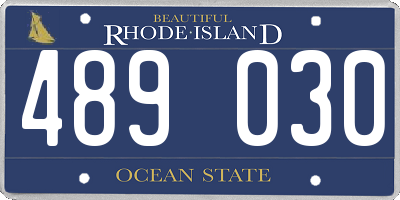 RI license plate 489030