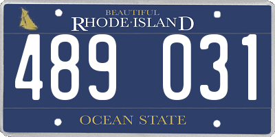 RI license plate 489031
