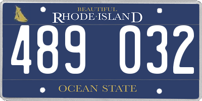 RI license plate 489032