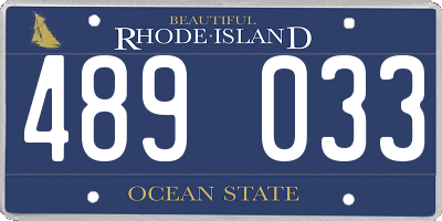 RI license plate 489033