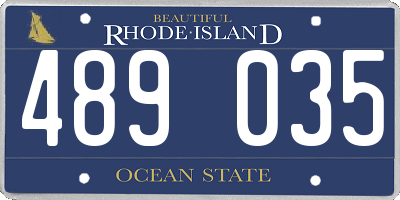 RI license plate 489035