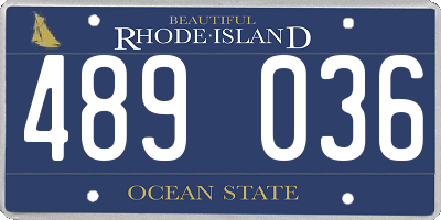 RI license plate 489036
