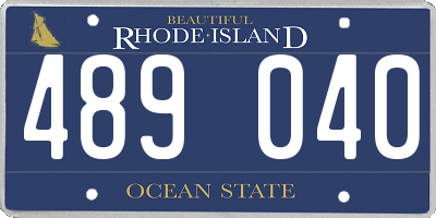 RI license plate 489040