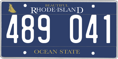 RI license plate 489041