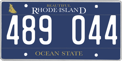 RI license plate 489044