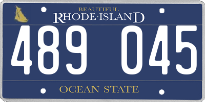 RI license plate 489045